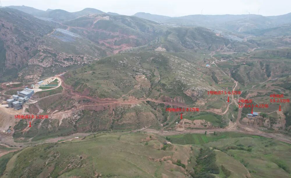 遗址地貌、主要发掘区与年代序列。（中国社科院供图）