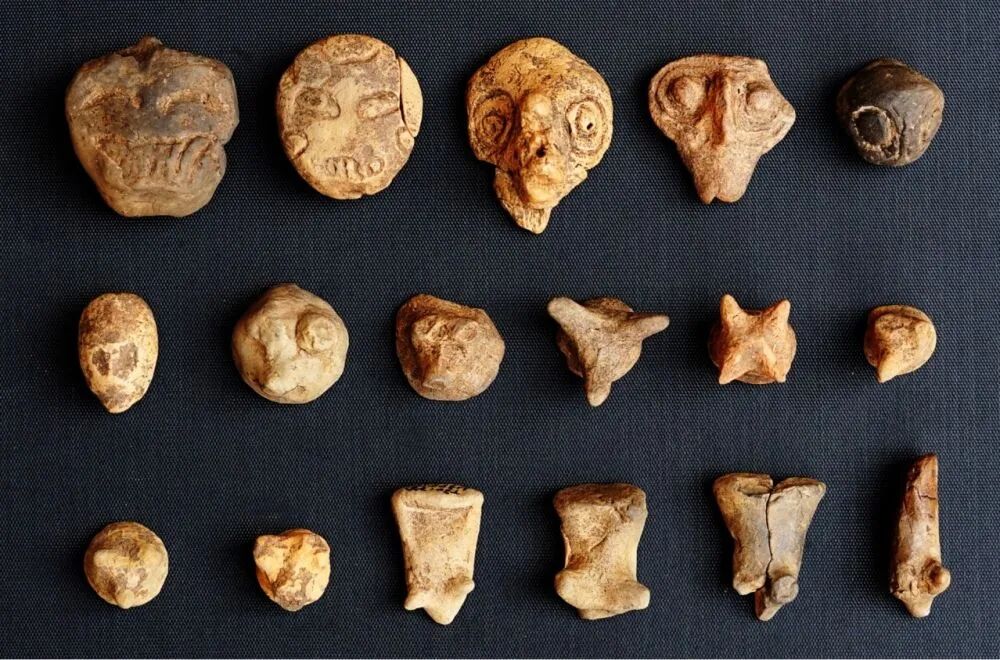 遗址出土陶塑。（中国社科院供图）